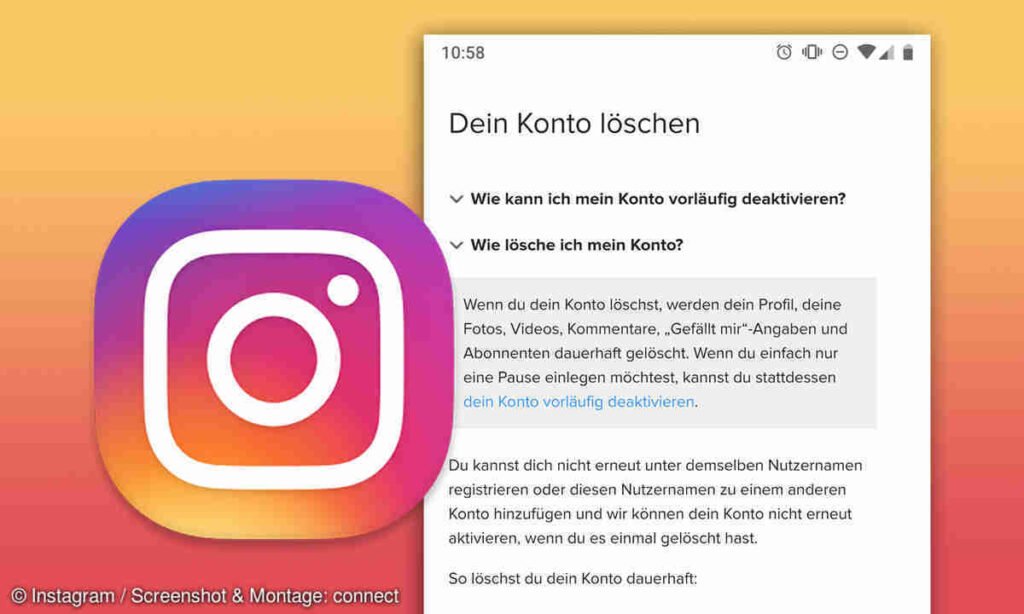 Instagram Konto Löschen Link